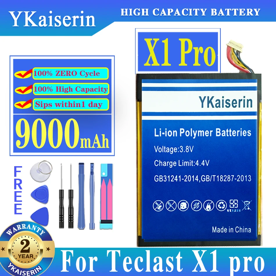 

New Original YKaiserin High Capacity Battery 9000mAh for Teclast X1 Pro X1Pro Bateria + Track Code