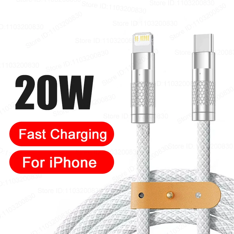 PD 20 Вт USB C-кабель Для Быстрой Зарядки Apple iPhone 14/13/12/11 Pro Max Plus Mini Braided Data Transfer Lightning To