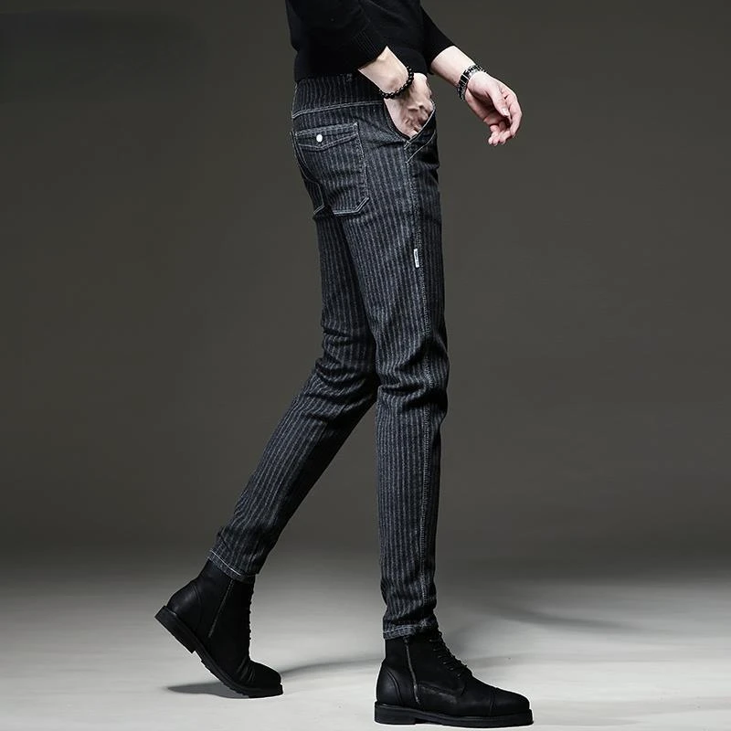 

2022 New Men's Skinny White Jeans Pants Fashion Casual Straight Elastic Cotton Slim Denim Trousers Male Brand Clothing Y19