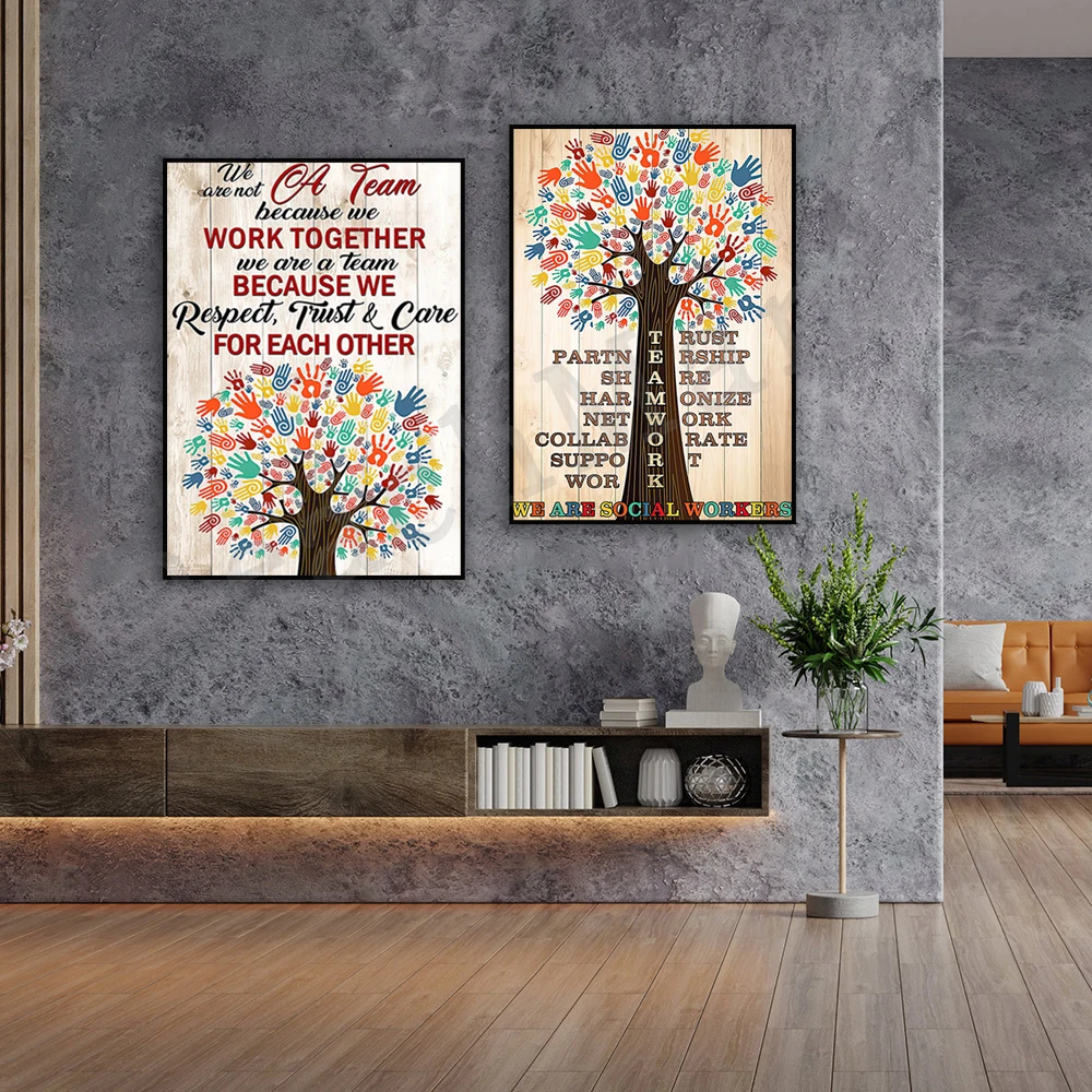 

In this office poster we are a team we are friends office wall decor teamwork poster