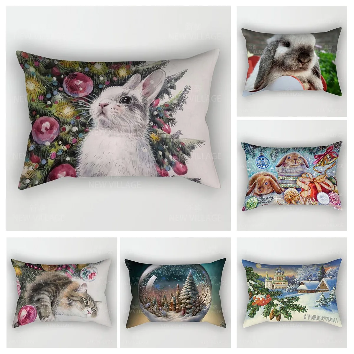 

Наволочка для подушки с животными, 30 х50, 40 х60