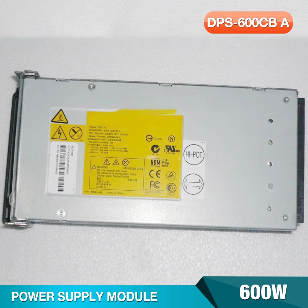 DPS-600CB A для HP ML570G2 ML530G2 серверный блок питания 231782-001 230822-001 600W