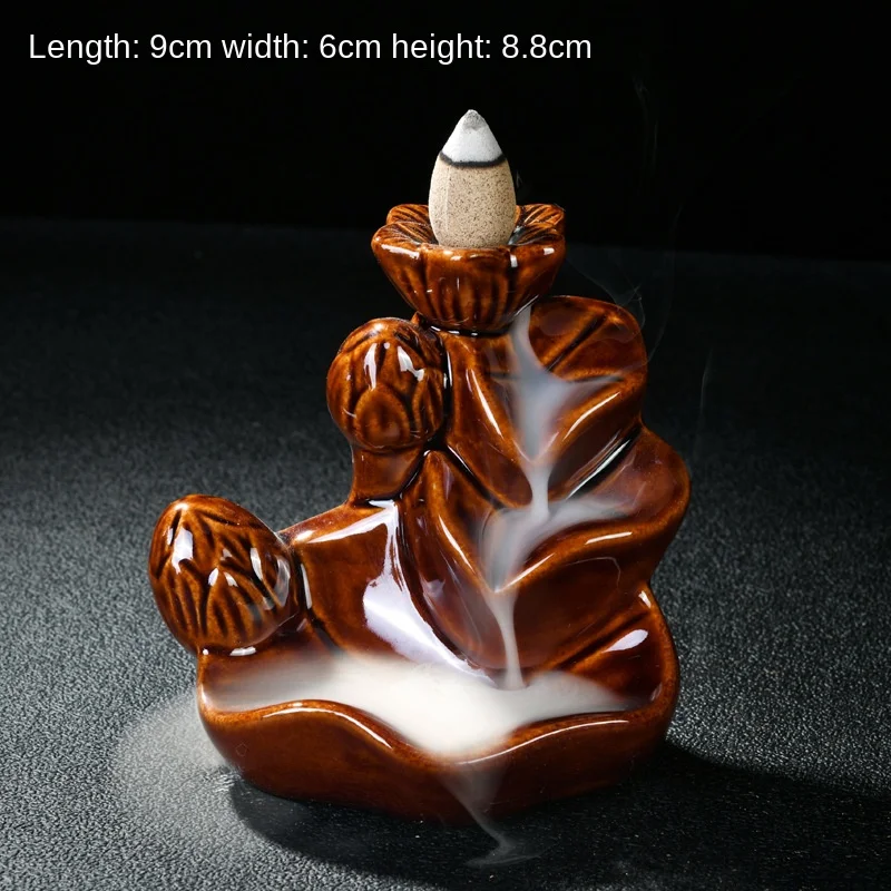 High Mountain Flowing Water Backflow Incense Burner Ceramic Incense Burner Creative Incense Road Decoration Resin Crafts images - 6