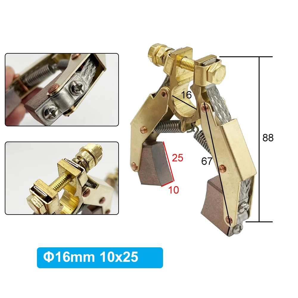 

12,5x32 10x25 6,5x20 Держатель угольной щетки 64A 100A для двигателя с контакторным кольцом J164 Универсальная катушка высокой мощности в сборе