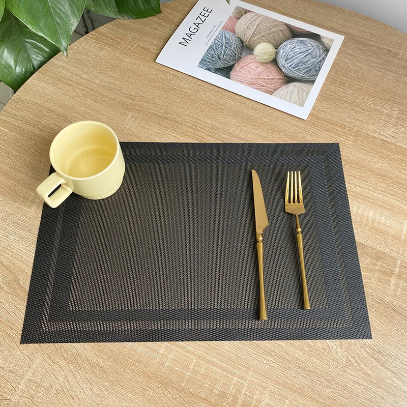 

European-style Western Food Mats PVC Placemats Hotel Insulation Mats Household Waterproof Dining Anti-scalding Coasters Wholesal
