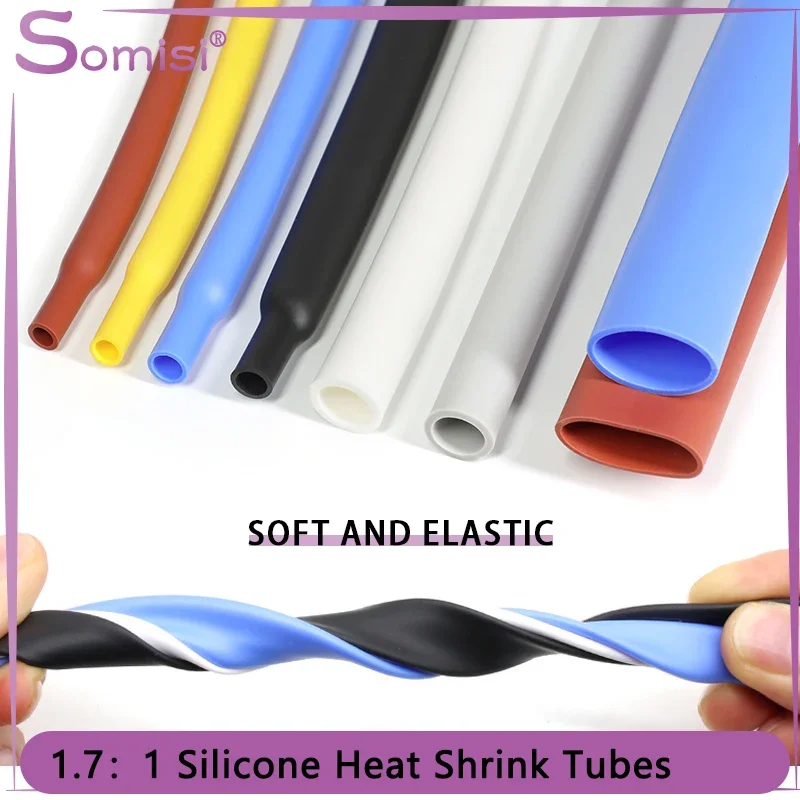 

Термоусадочная силиконовая трубка 0.8-30 мм