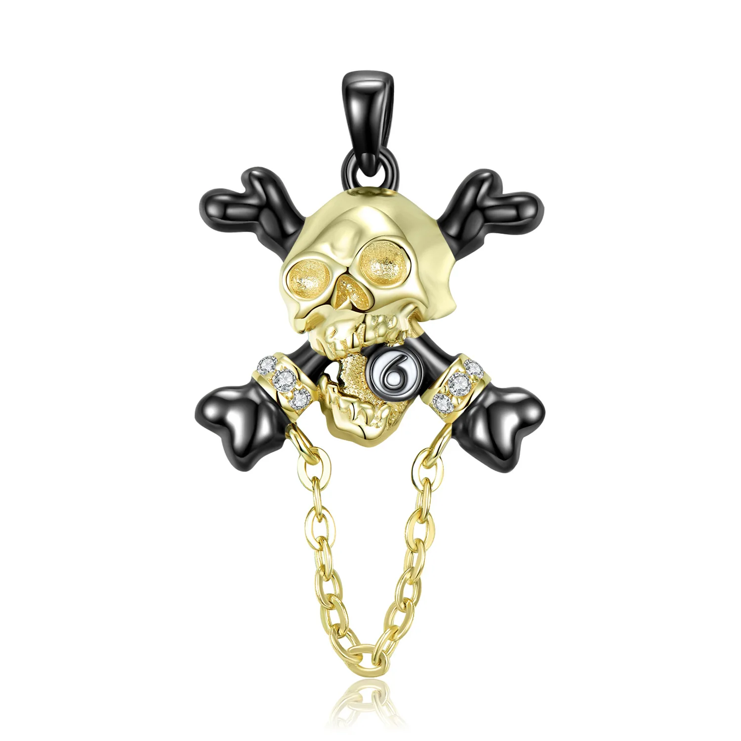 

925 Sterling Silver Vintage Charm Pirates Of The Caribbean Necklace Sparrow's Skull Pendant Necklace Jewelry For Men Women Gifts