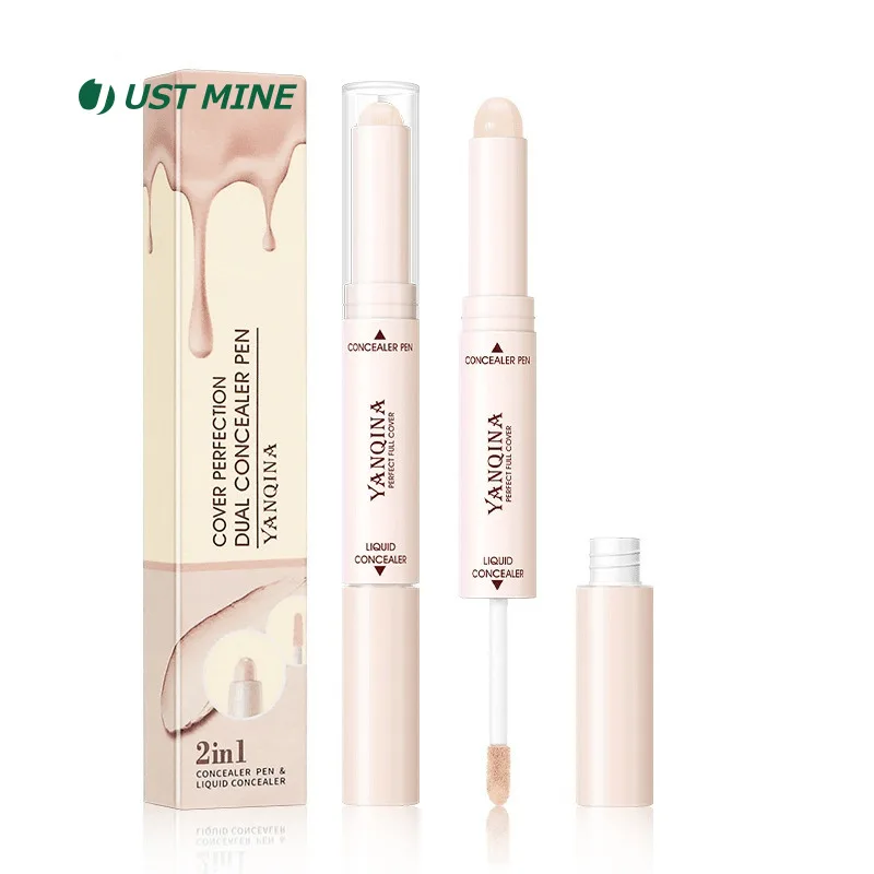 

Double Headed Hydrating Concealer Pen 2 In 1 Waterproof Sweat Resistant For Dry Wet Skin Natural Facial Base Cream Women Make Up