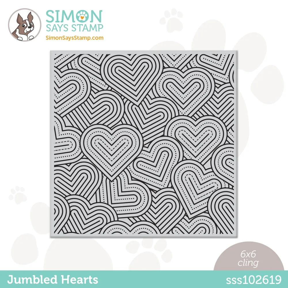 

2023 New Jumbled Hearts Valentine's Day Background Clear Stamps for Scrapbooking Paper Making Frames Card Craft