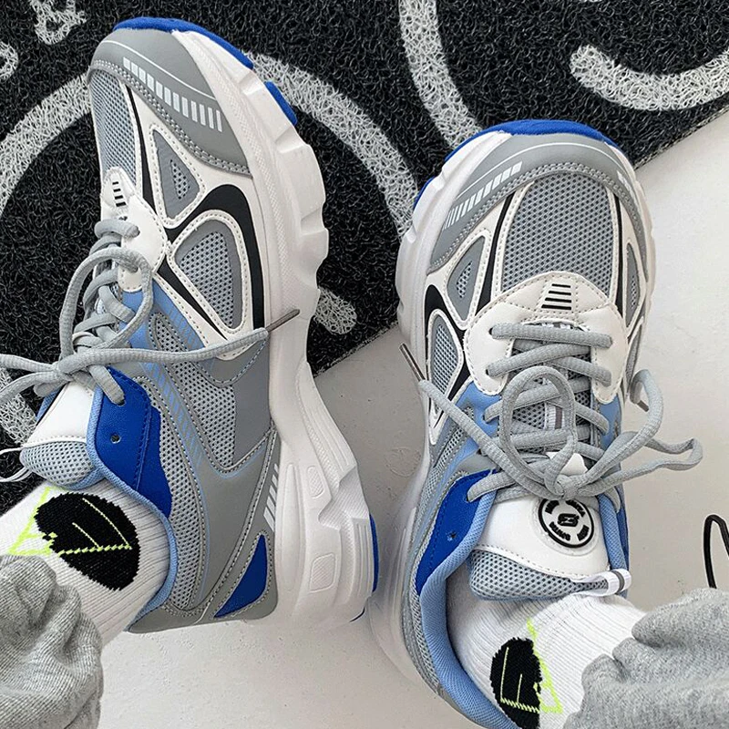 New Women Fashion Running Sneakers Platform Solid Color Flats Ladies Shoes Casual Breathable Wedge Heel Women Walking Sneaker