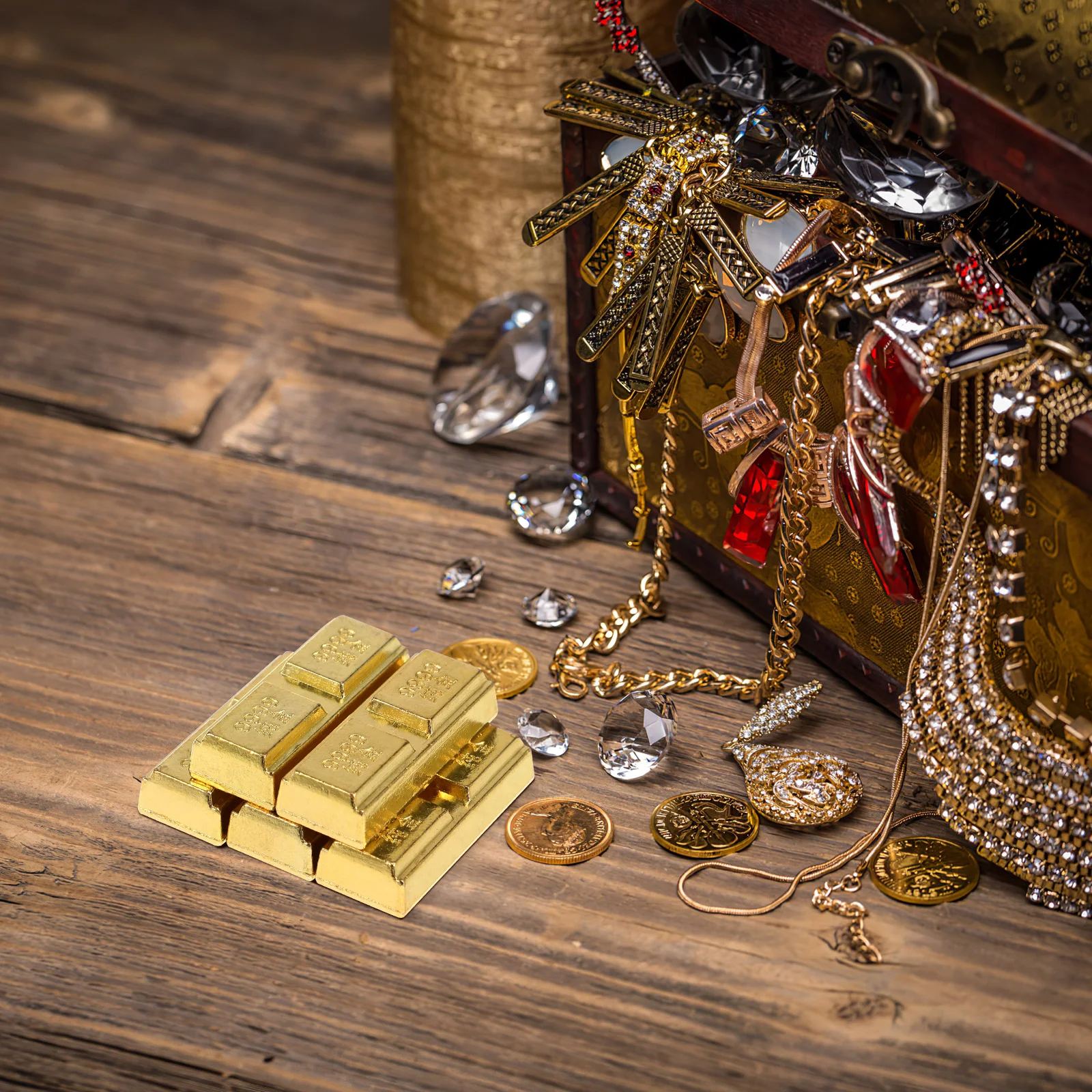 5 шт. золотой кирпичный орнамент для рабочего стола слиток декор декоративное