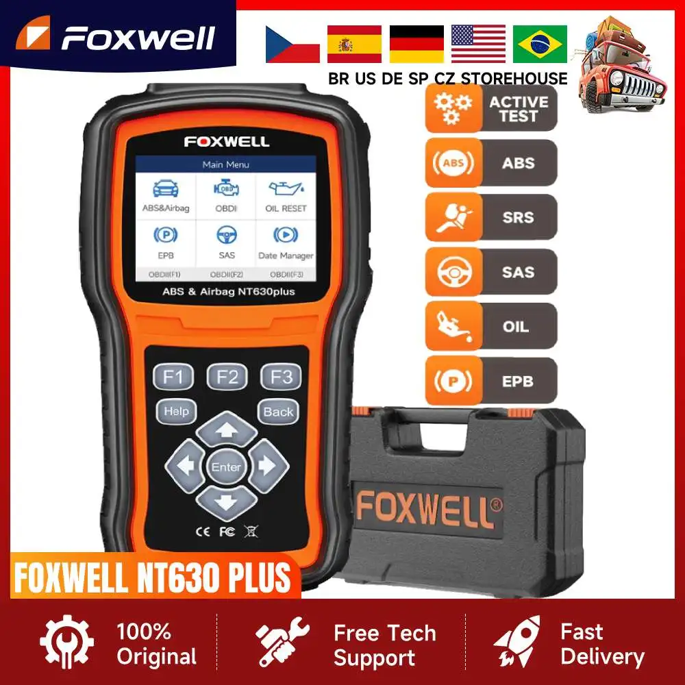 Foxwell NT630 Plus OBD2 сканер профессиональный автомобильный диагностический инструмент