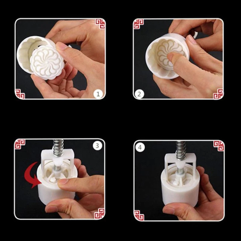 

R2LD Mooncake Mold Cookie Stamp Chinese Mid Autumn Moon Cake Maker Small Crab Shape Decoration Tools for Baking DIY Cookie