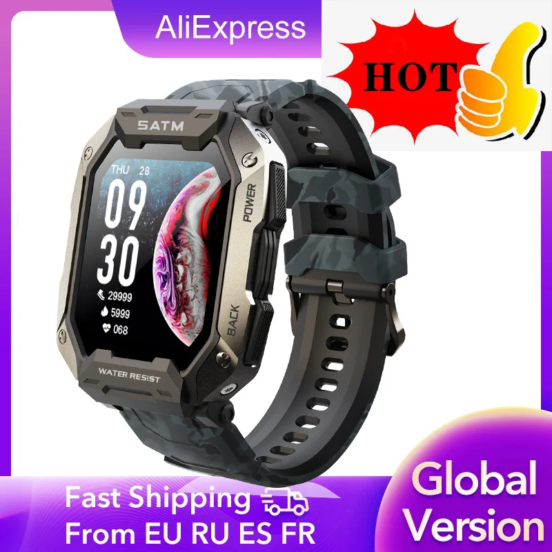 

2022 New Smart Watch 5ATM Waterproof 1.71 Inch 280*320 Full Touch Screen 380MA Large Capacity Battery Sport Smart Watch Men +Box