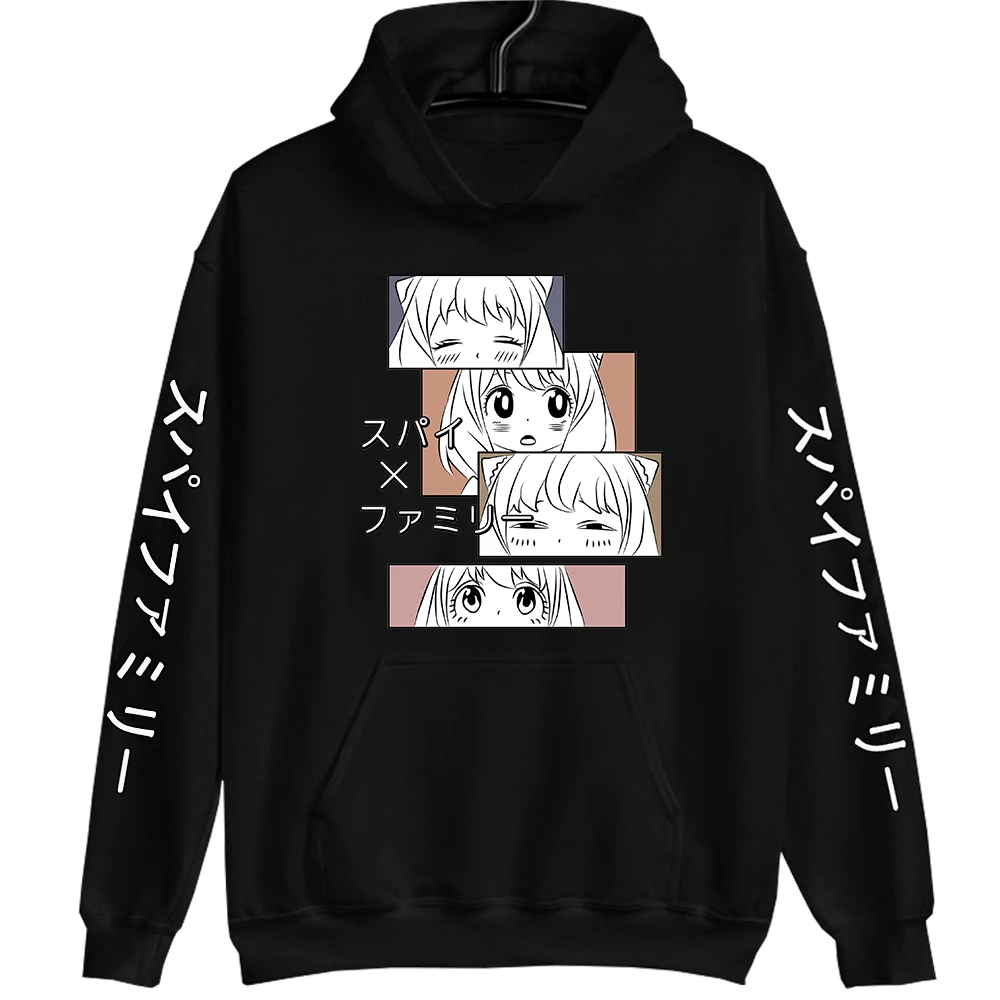 Anya Anime Spy  Family Hoodies Kawaii Cartoon Men's Sweatshirt Tops  Unisex Couple Hoodie Fashion Streetwear