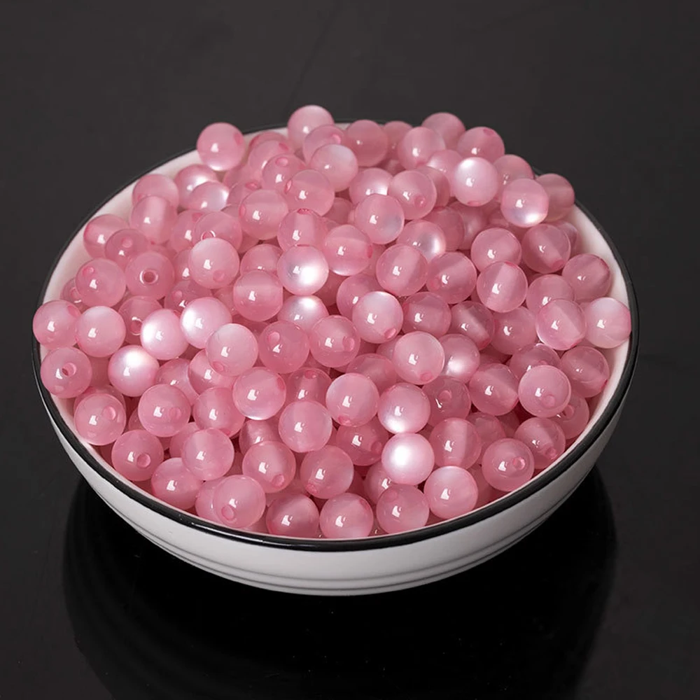 Бусины Из Натурального Розового и белого опала кошачий глаз для изготовления