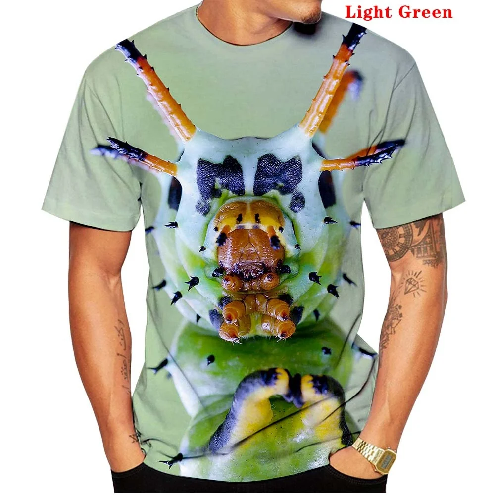 2022 модная Мужская/женская футболка с 3d принтом гусеницы забавная Футболка