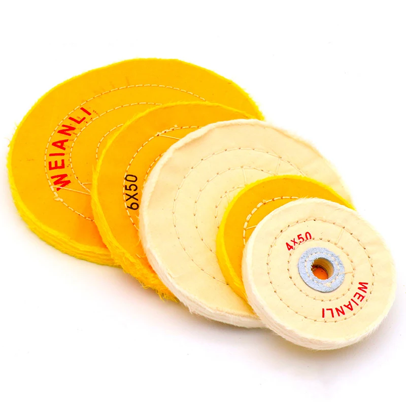 

2"- 8" Polishing Buffing Wheel All Size Cotton Lint Cloth Jewelry Mirror Polishing Wheel Flannelette Abrasive Tools Dia 50-200mm