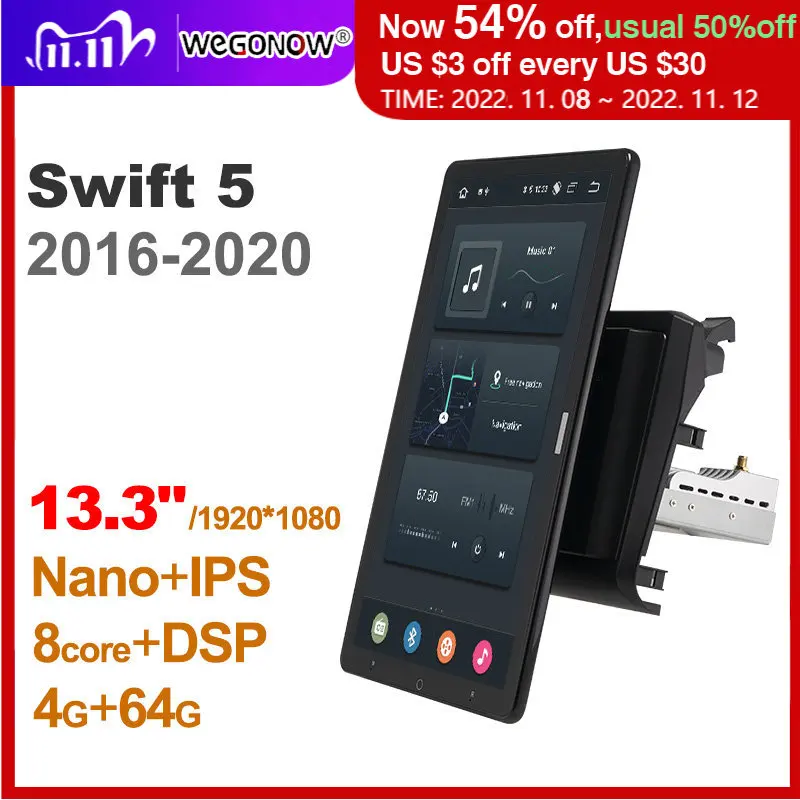 

13,3 дюймовый 1920*1080 Ownice Android10.0 для Suzuki Swift 5 2016 - 2020 Автомагнитола Автомобильная мультимедиа видео аудио авто поворотный