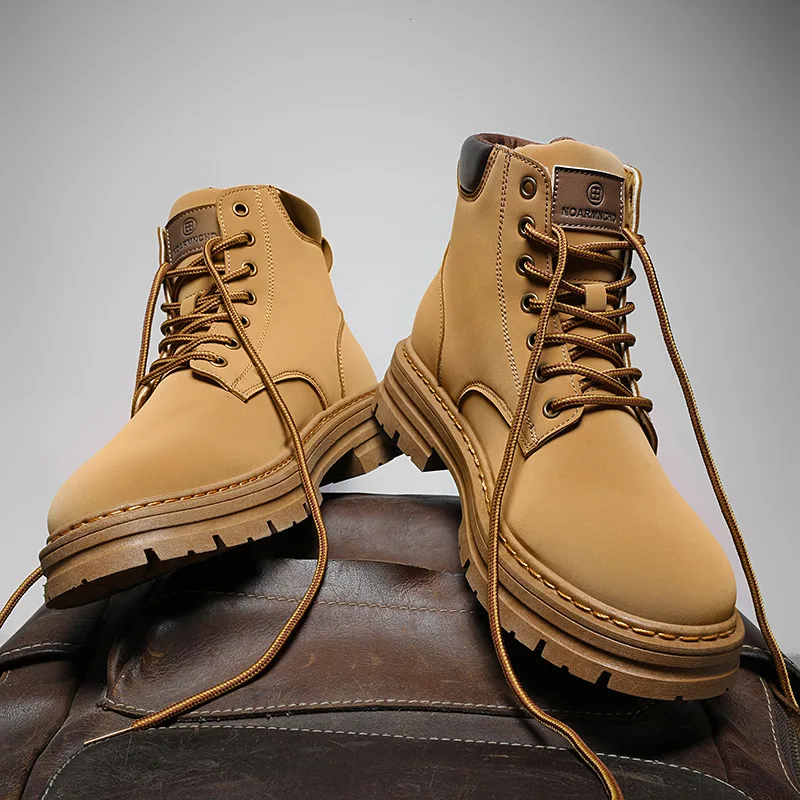 

Safety Shoes Men's Winter Wear-resistant Construction Dr. Martens Boots Work Clothes Waterproof and Anti-skid Mountaineering