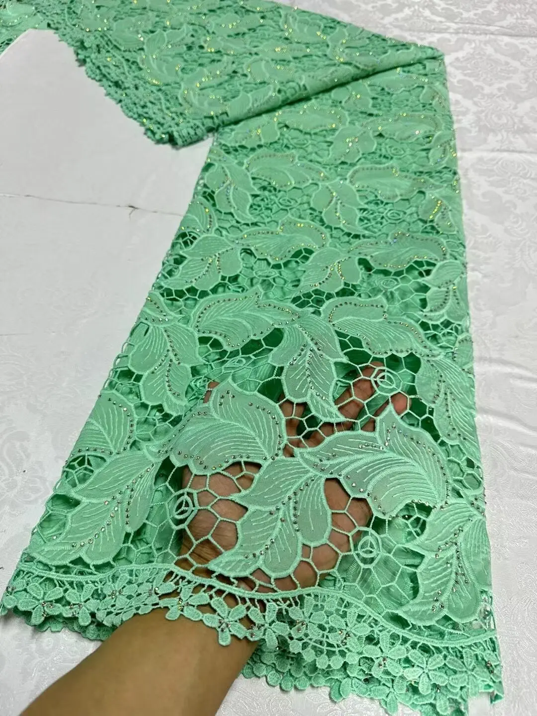 Новейшая африканская кружевная ткань 2024 высокого качества хлопчатобумажные
