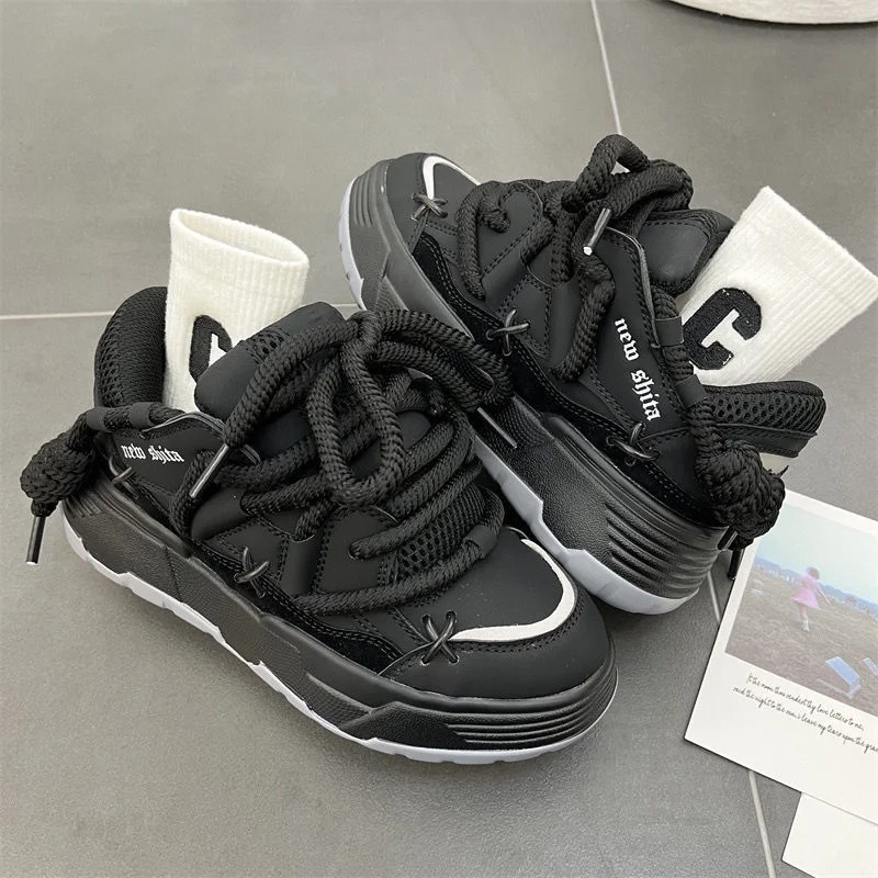 

New Design Women Men Bread Shoes Wide Se Couples Unisex Chunky Sneakers Hip Hop Sports Shoes 41 42