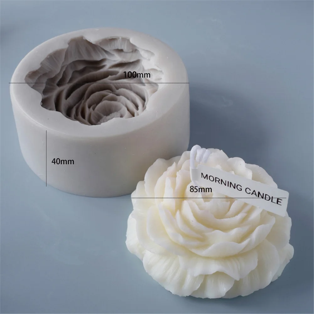 

Delicate Peony Flower Silicone Cake Molds Multi-purpose Mould DIY Cake Candle Soap Tools Kitchen Gadget Baking Supplies