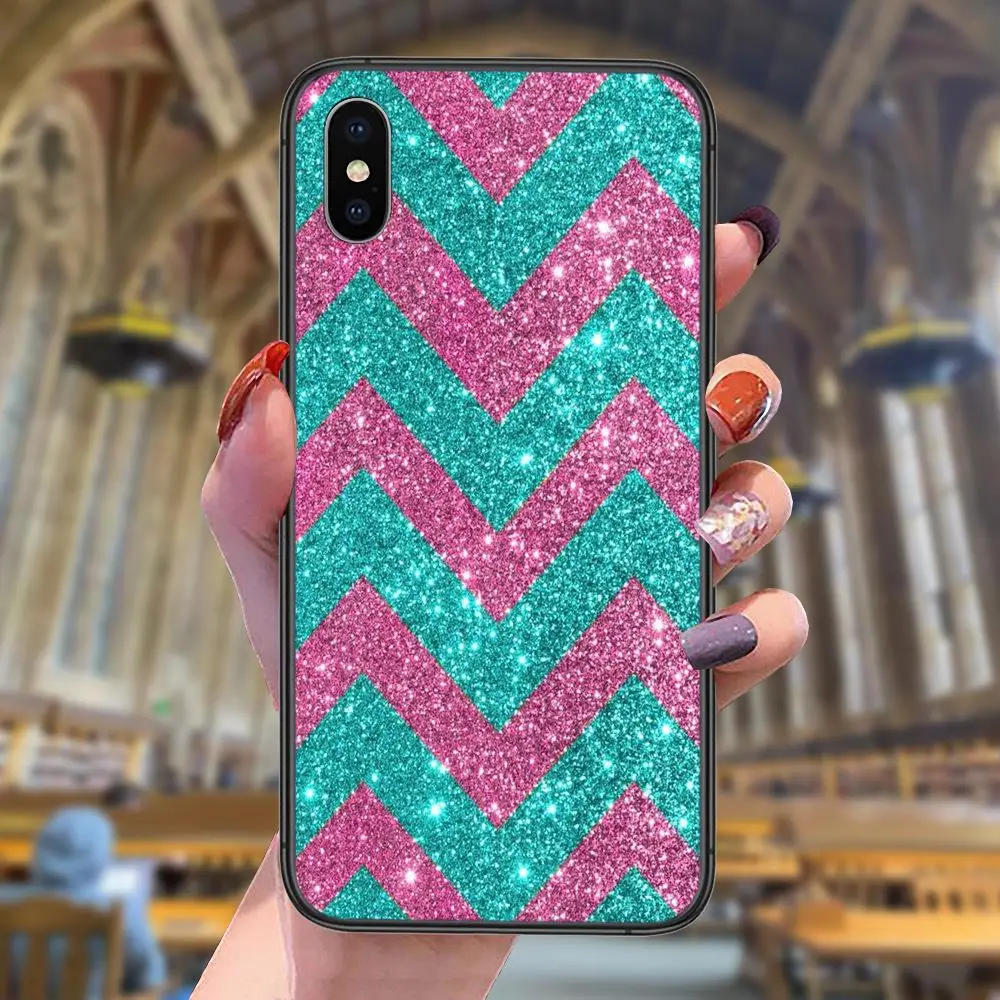 Самый дешевый Розовый Блестящий шеврон для Huawei Honor 50 20 20e 20I 20S 9 9A 9c 9I 9N 9S 9X 10 10I 10X Lite