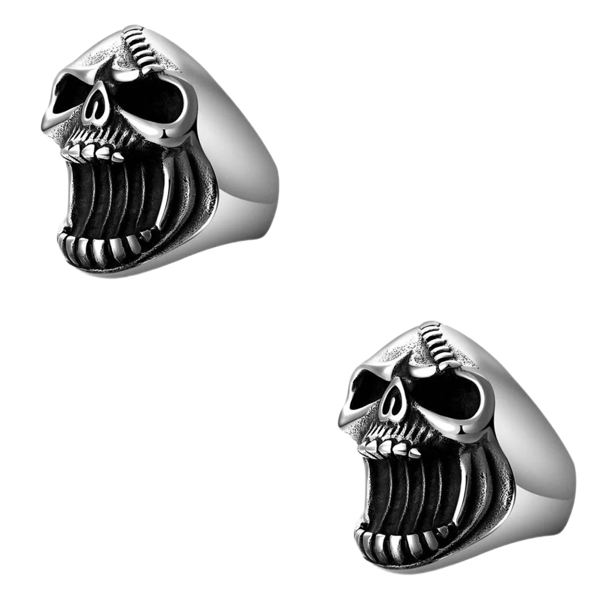 

2 pcs Punk Durable Delicate Finger Ring Fashion Finger Ring for Street