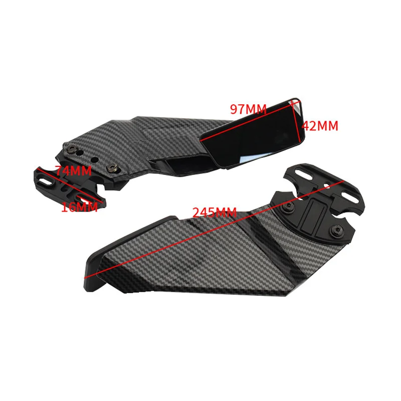 Регулируемый мотоциклетный боковой спойлер с зеркалом заднего вида