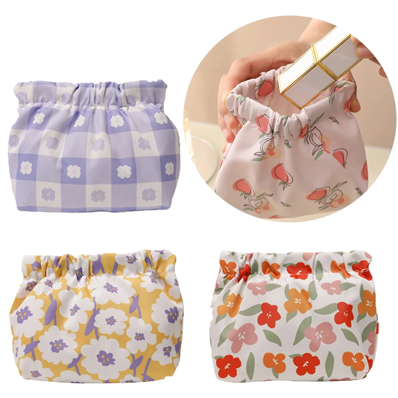 

Printed Cosmetics Storage Bag Travel Data Cable Jewelry Bags Coin Purse Organizer Sanitary Napkin Lipsticks Makeup Bag Pouch