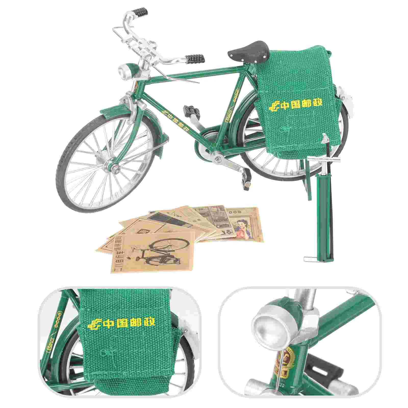 

Bicycle Model Miniature Bike Sculpture Desk Small Figurine Simulation Iron Adornment Decor Child