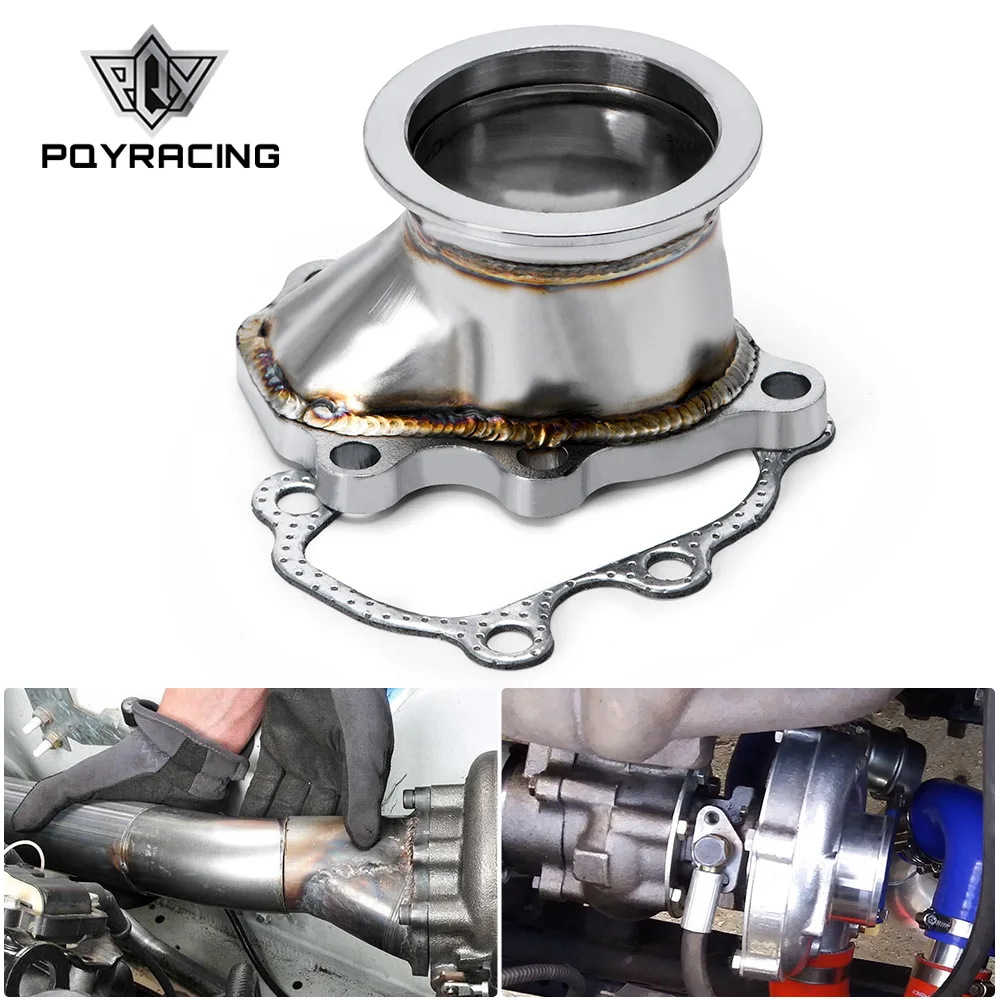 

PQY - Stainless Steel Adapter for T25 T28 GT25 GT28 2.5" 63mm V-band Clamp Flange Turbo Down Pipe Adapter PQY4833