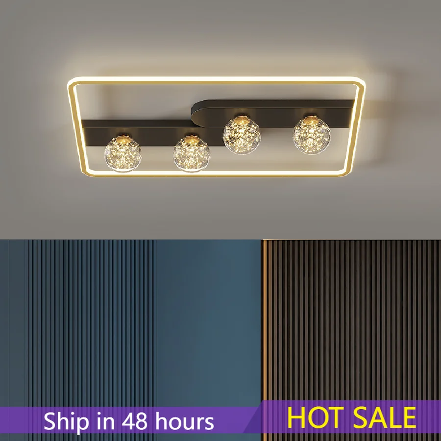 

Modern led ceiling lamp simple home villa living room bedroom lamp interior lighting decoration chandeliers Brightnes Dimmable