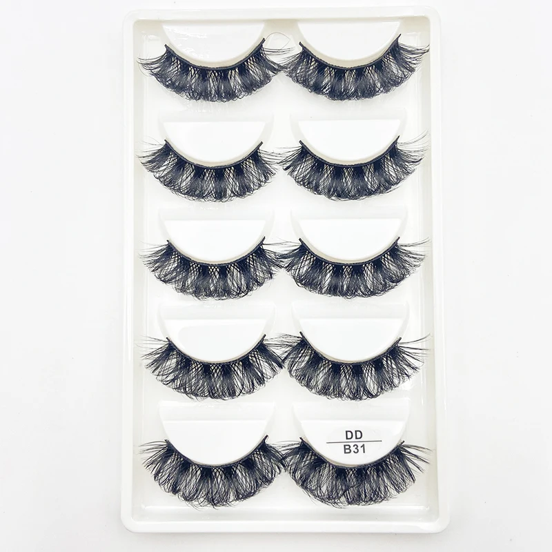 5 пар/лоток Россия DD Curl Eyelashes специальный деформирующийся рядом с увеличением