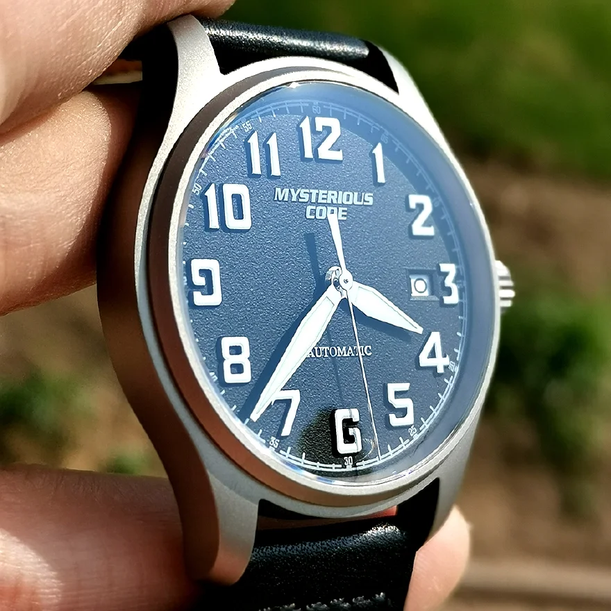 

Titanium Watch Men NH35 Automatic Mechanical Wristwatch Retro Pilot Self Winding Sapphire Crystal Luminous Clock Relojes Hombre