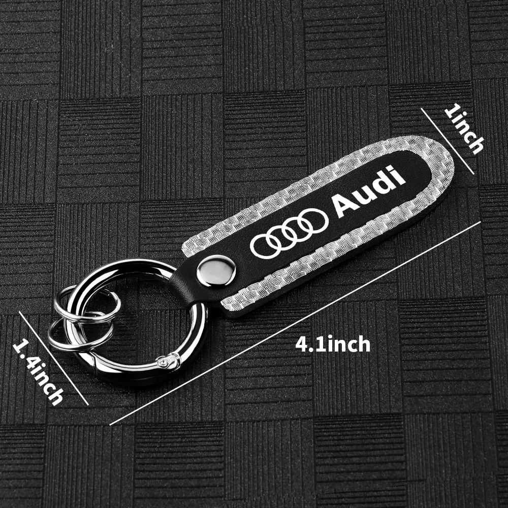 Металлический/кожаный автомобильный брелок для мужчин и женщин ключей Audi A1 A2 A3 A4