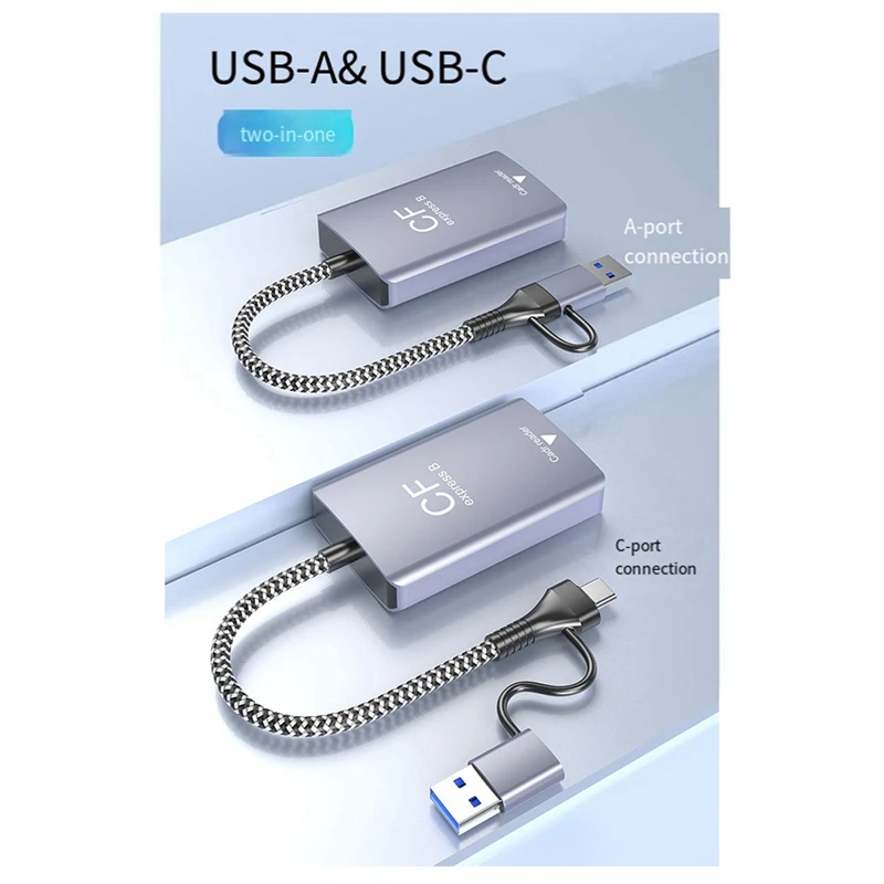 2 в 1 кардридер CF Express Type B адаптер USB 3 10 Гбит/с портативный
