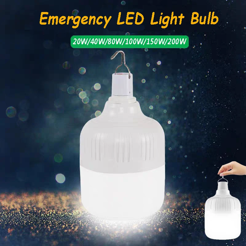 

Светодиодные аварийные лампы с USB-зарядкой, уличный портативный светильник для кемпинга, 5 режимов, высокая мощность, подсветка для палаток