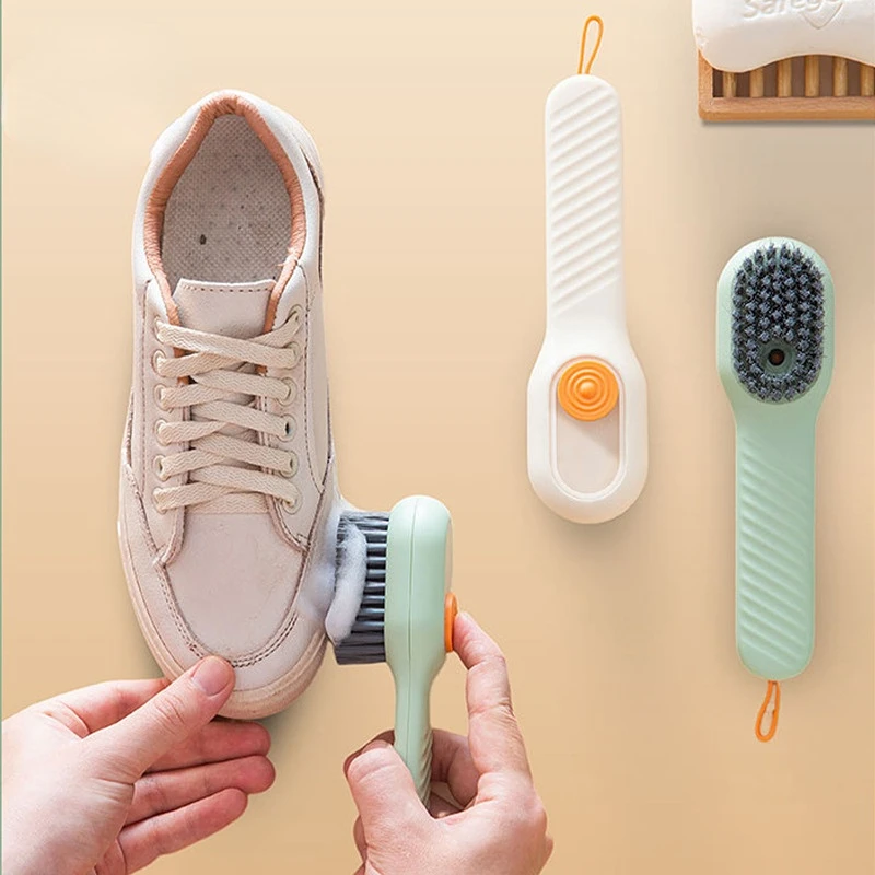 

Shoe Brush Automatic Liquid Discharge Deep Cleaning Soft Bristles Household Laundry Cleaning Brush for Daily Use