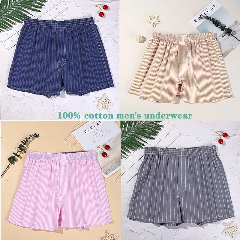 Мужские трусы-боксеры хлопковые трусы мужские эластичные пляжные шорты нижнее
