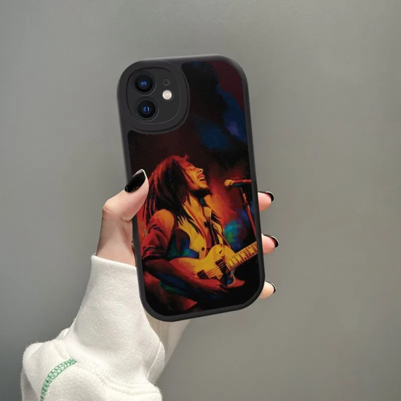 Чехол для телефона Боб Марли из овечьей кожи Iphone 14 Pro Max 11 13 12 Mini X Xr Xs 8 6 7 Puls Se