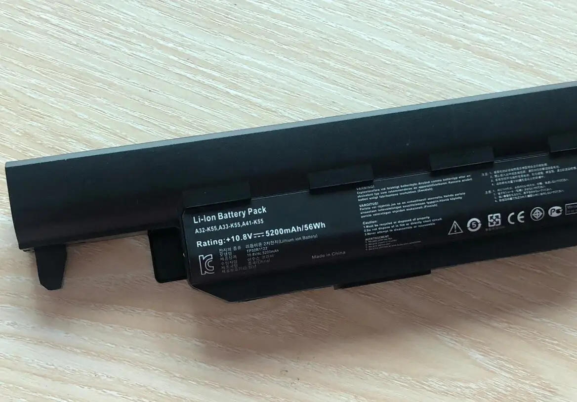 Новая аккумуляторная батарея для ноутбука A32-K55 Asus X75A X75V X75VD X45VD X45V X45U X45C X45A U57VM U57A X55U