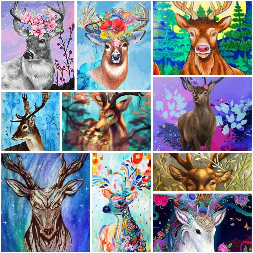 

Animal Deer Paint By Number For Adults Canvas Arts And Crafts For Adults Decoration Home Mother's Gift Free Shipping 2023 NEW