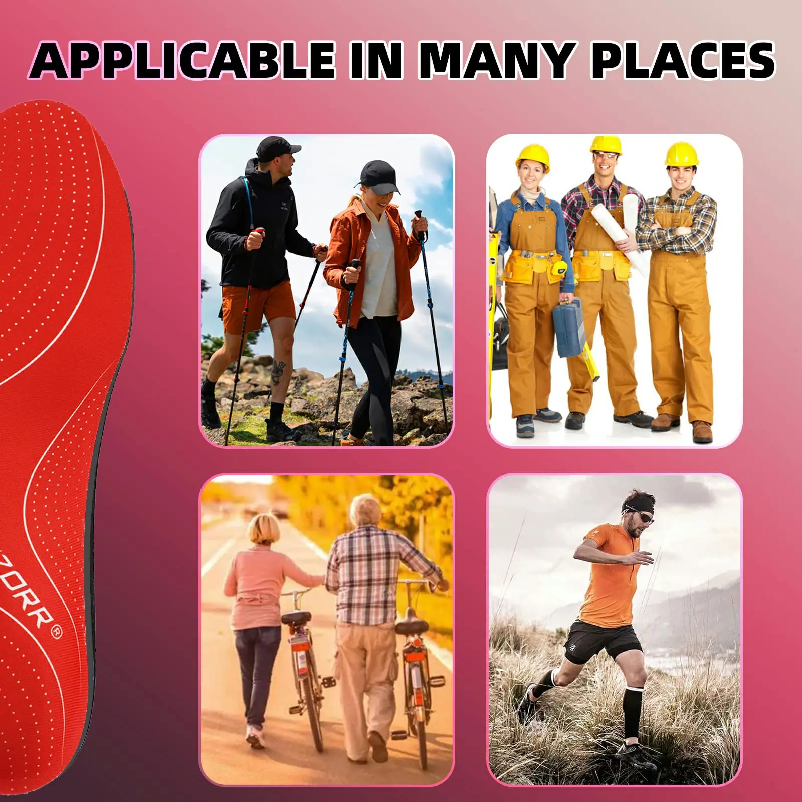 Flat Feet Arch Support Men Orthopedic Insoles Plantar Fasciitis Pain Relief ,Women Heel Orthotics Insoles Sneakers Shoe Inserts