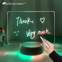 note board led two tone 3d night light message board holiday light with pen gifts for children girlfriend decoration night lamps