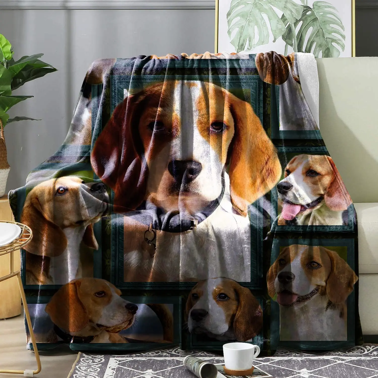 

Одеяло для собак Beagle, Фланелевое покрывало, супермягкое уютное теплое покрывало для кушетки, кресла, кровати, дивана, офиса, подарок для взро...