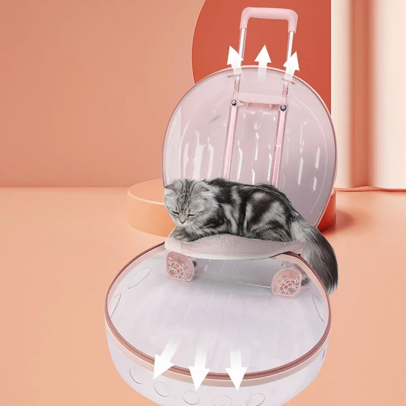 Универсальный прозрачный чемодан для домашних животных вместительная сумка