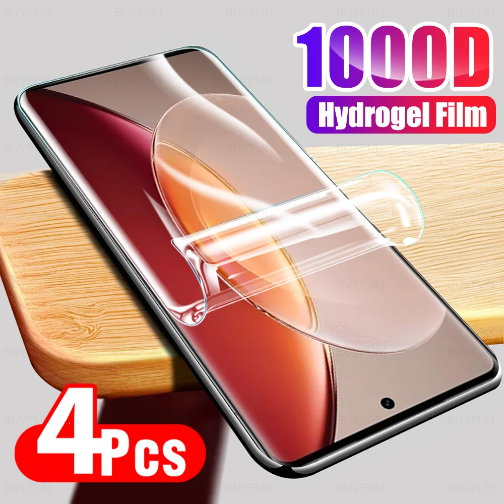 

4pcs Hydrogel Film For Vivo X90 Pro Plus Full Cover Films Not Glass For VivoX90 Pro+ X90pro VivoX90pro 6.78Inch Screen Protector