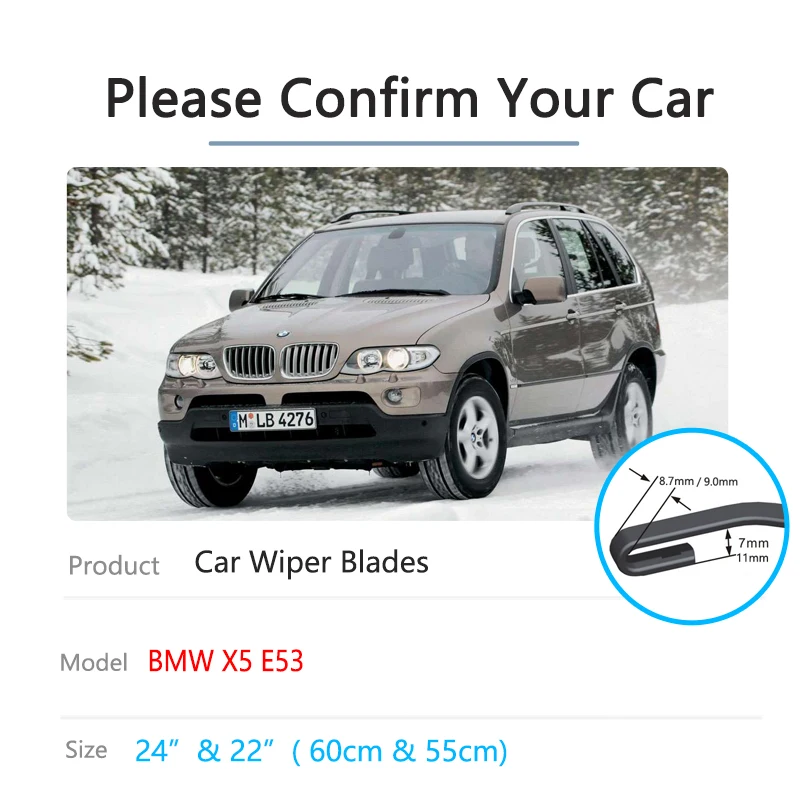 Щетки стеклоочистителя для BMW X5 E53 1999 2000 2001 2002 2003 2004 2005 2006